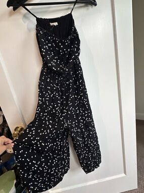 Lulus Women’s Black Polka Dot Wide-Leg Jumpsuit